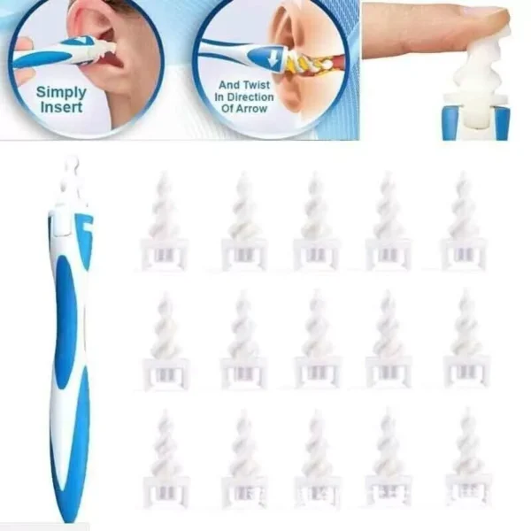 Ear Wax Remover Tool Safe Spiral Ear Cleaner with 16 Soft Tips - Image 5