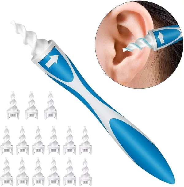 Ear Wax Remover Tool Safe Spiral Ear Cleaner with 16 Soft Tips - Image 2