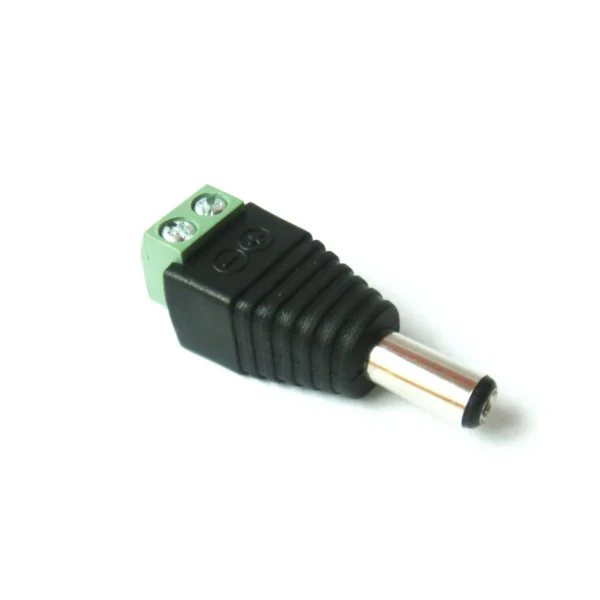 100 Male DC Power Connectors 5.5mm x 2.1mm Plug for CCTV Camera Installation - Image 2