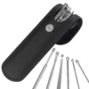 6X Stainless Steel Ear Wax Remover Ear Cleaner Set  Ear Pick Ear Wax Removal Tool Kit - Image 2